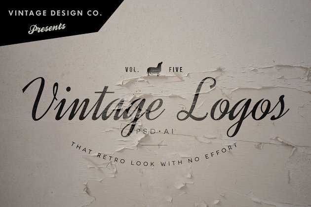 复古logo设计素材模板 Vintage Logos – Volume 5