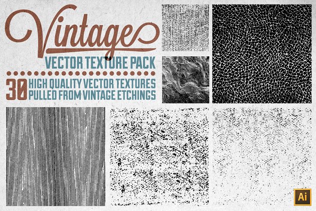 怀旧的矢量纹理包 Vintage Vector Texture Pack