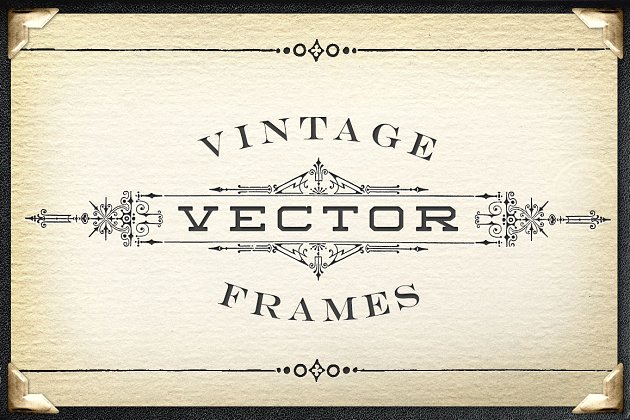 经典的相框素材包 Vintage Vector Titling Frames