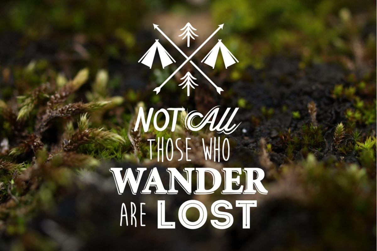 拓展户外相关的logo图形模版 Not all those who wander are lost