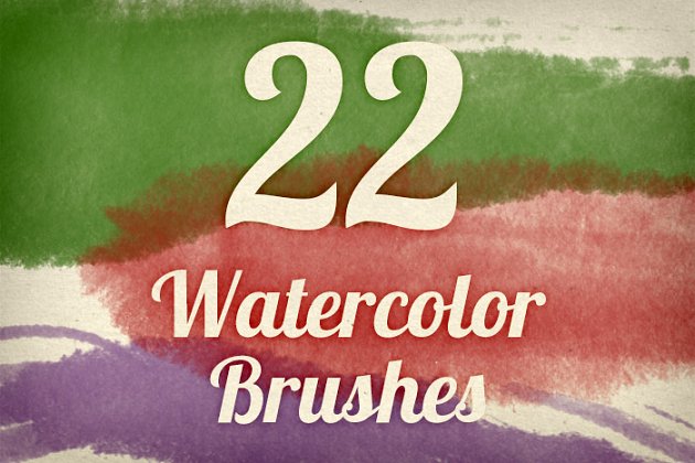 水彩肌理笔刷下载 Watercolor Strokes Brush Pack 2