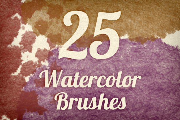 毛边水彩笔刷 Watercolor Strokes Brush Pack 3