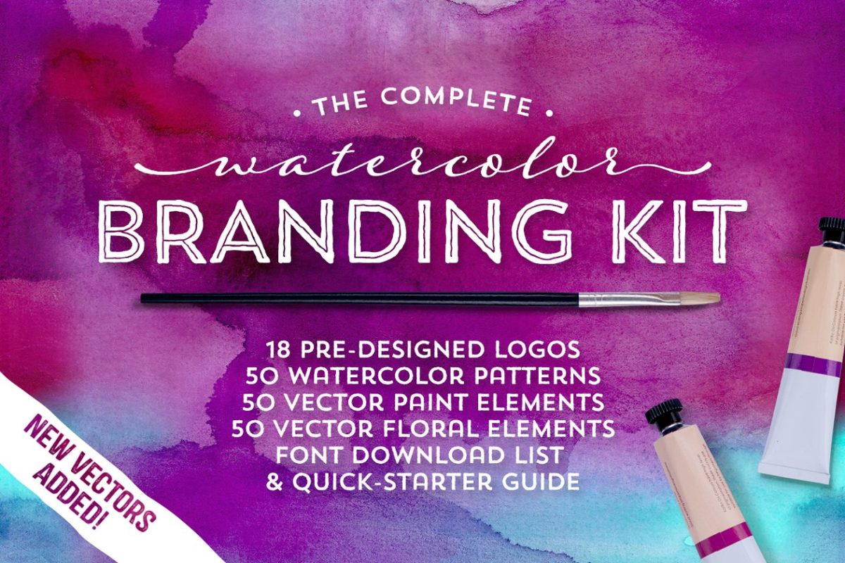 水彩品牌素材包 The Watercolor Branding Kit