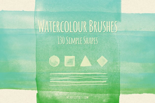 漂亮素材风格的笔刷 Watercolor Brushes Vol. 1