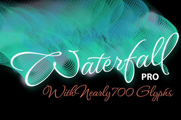 瀑布感觉的字体 Waterfall Pro
