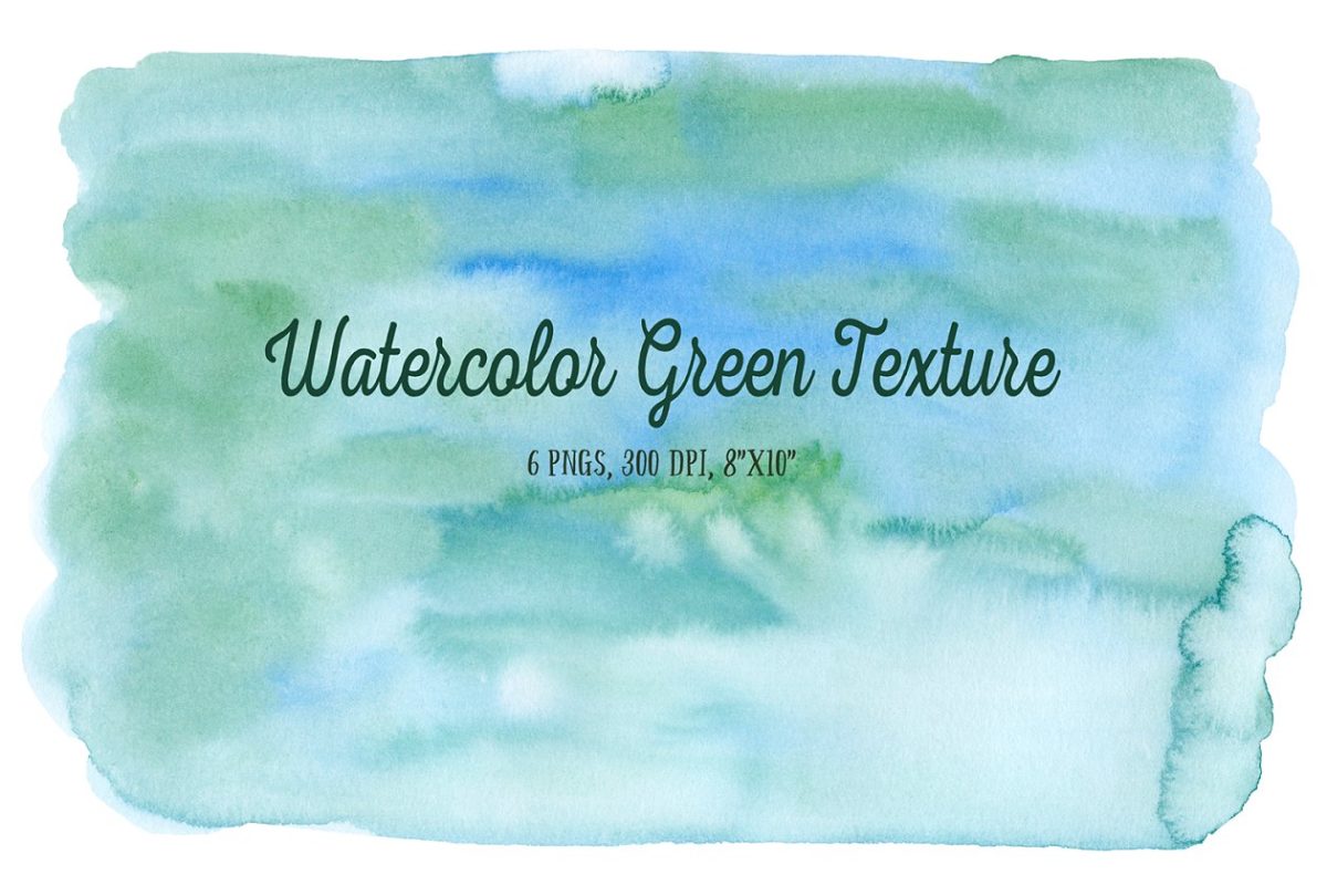 绿色水彩纹理 Green Texture Watercolor Texture