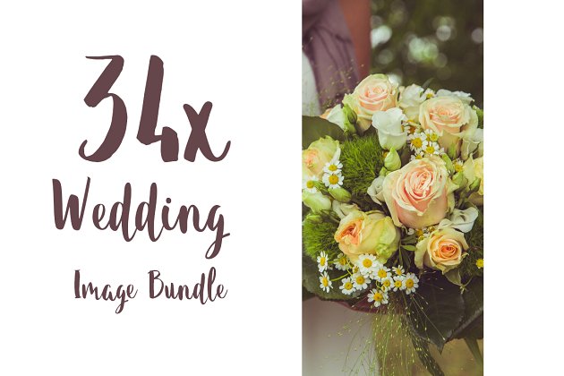 婚礼花卉图片合集 34x hi-res Wedding Image Bundle