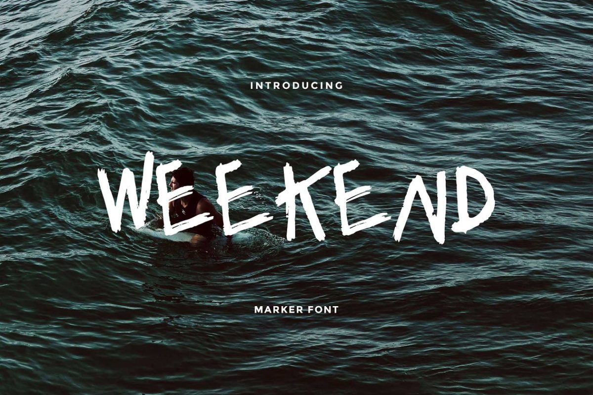 周末味道的字体 Weekend — Font