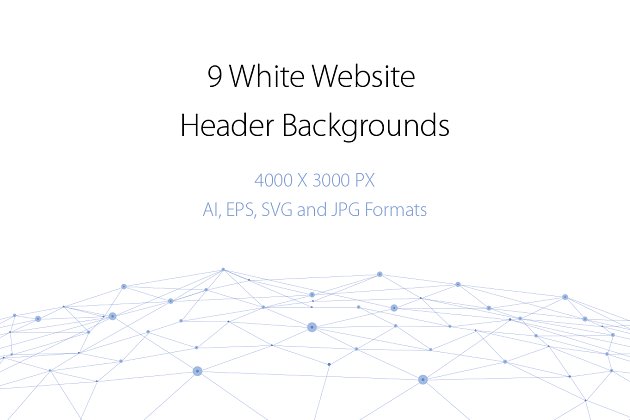 9个白底的网站头部背景纹理素材 9 White Website Header Backgrounds