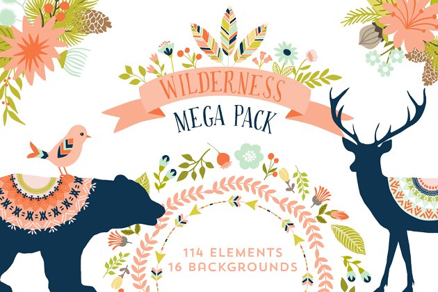 野生动物装饰素材 Wilderness Mega Pack