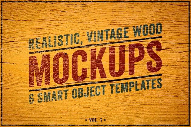 木纹logo样机 Wood Logo Mockups Volume 1