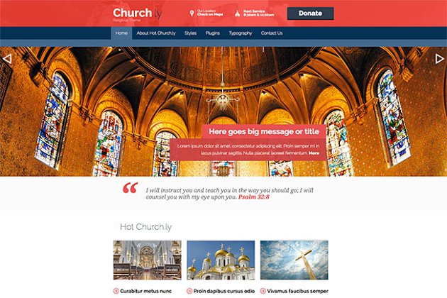 教堂主题的WordPress主题模版 Hot Church.ly