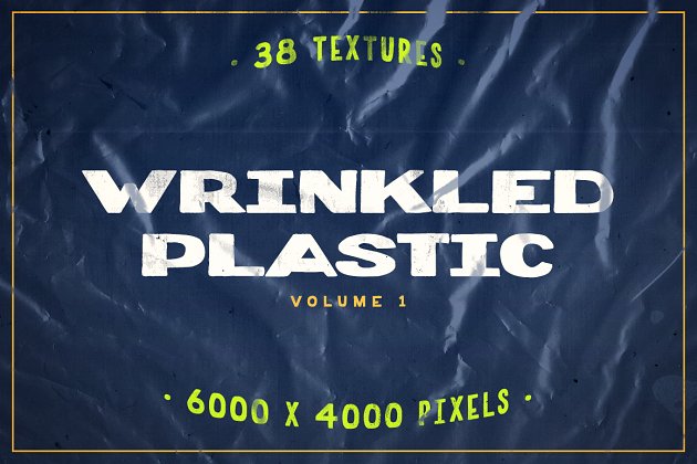 塑料样机素材 Wrinkled Plastic Textures Volume 1