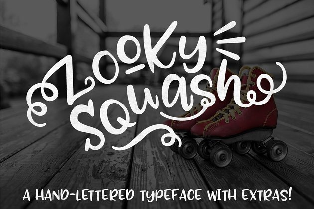 手工刻字字体 Zooky Squash: a hand-lettering font