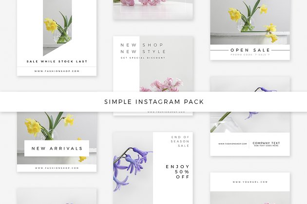 简单的ins社交模板 Simple Instagram Pack