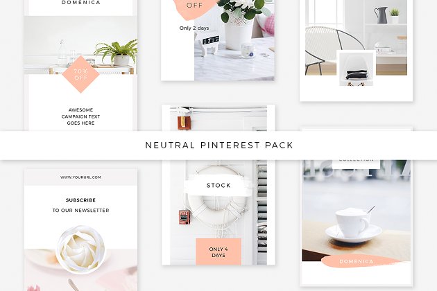 社交图片模板 Neutral Pinterest Pack