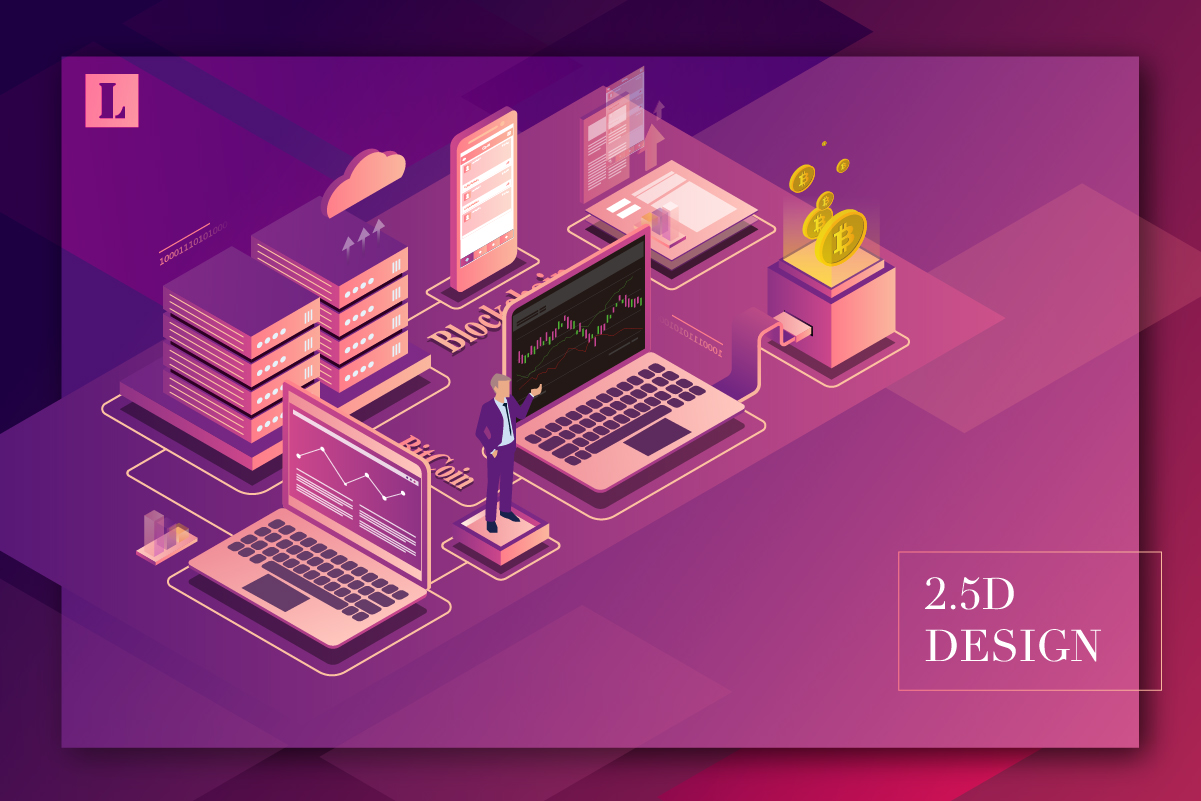 区块链比特币挖矿配图ai矢量创意素材- 云瑞设计