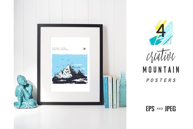 山的海报插画 Mountain Posters