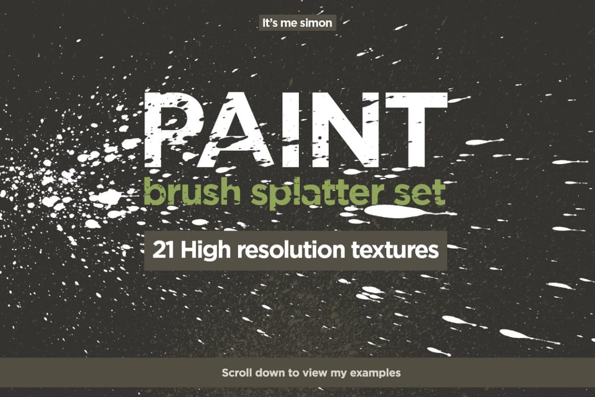 喷漆飞溅背景纹理 Spray paint splatter set photoshop