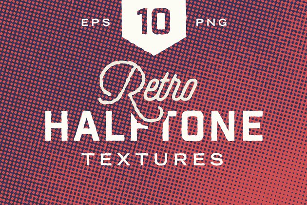 复古的半色调纹理 Retro Halftone Textures