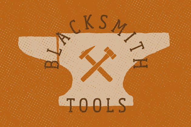 复古手绘插画 Blacksmith Tools – By Hand