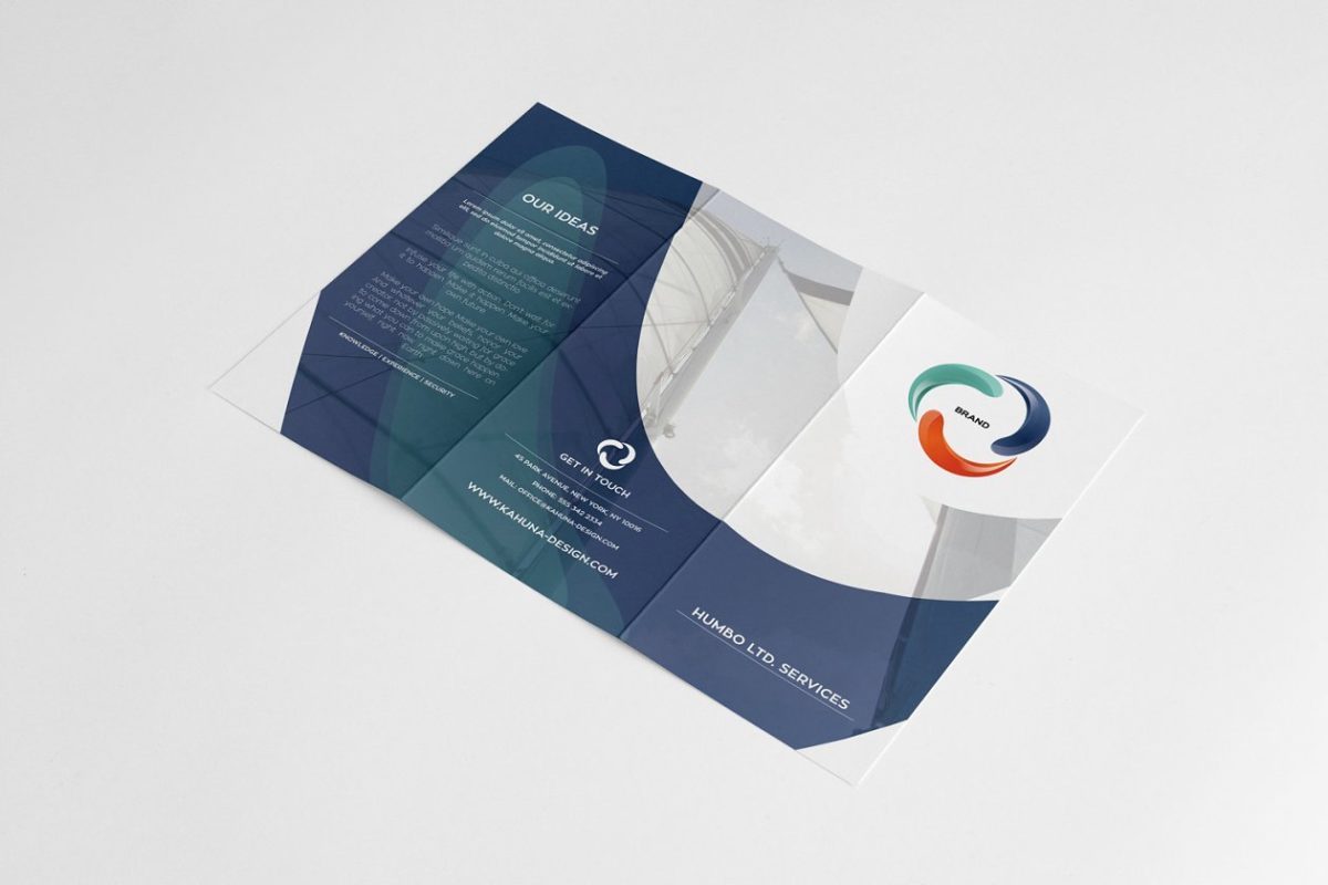 现代三折页画册模板 Modern Business Trifold Brochure