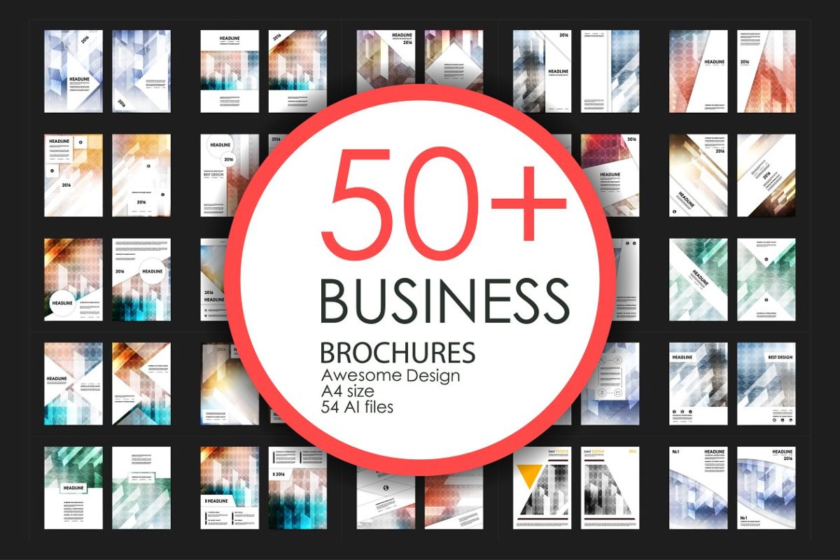 50个商业画册模板 50+ Business Brochures Bundle
