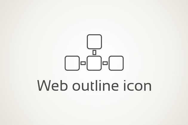 网页图标素材 Web outline icon
