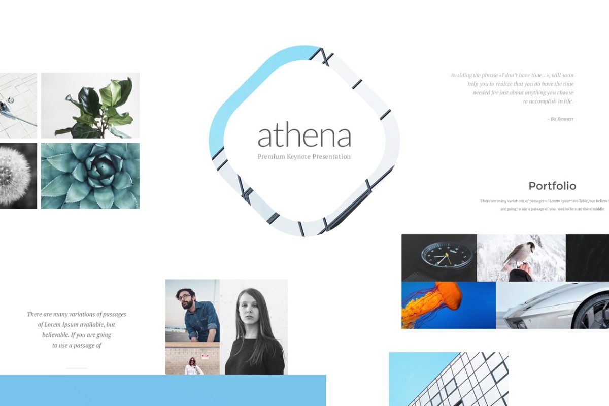高端简约的PPT模板 Athena PowerPoint Presentation