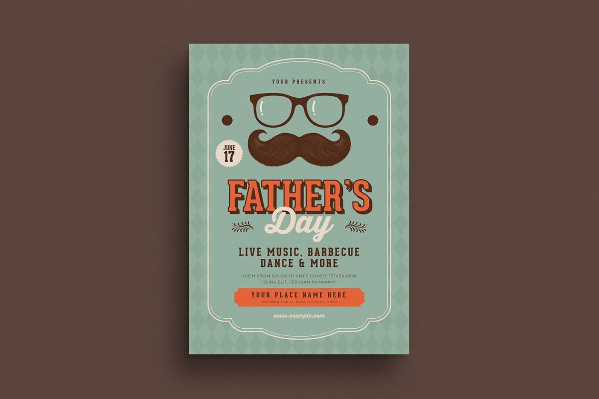 父亲节活动传单制作 Father’s Day Event Flyer