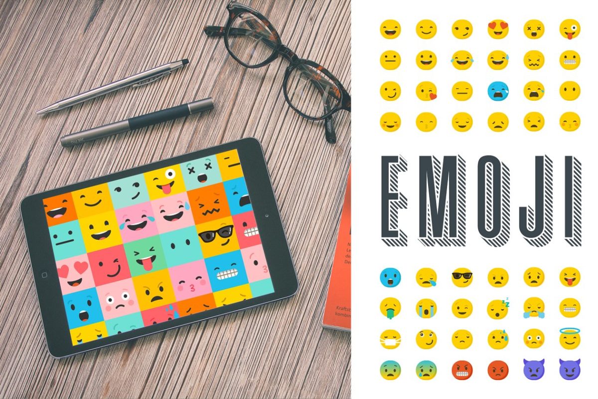 表情符号矢量图标素材 Emoji / emoticons bundle of icons