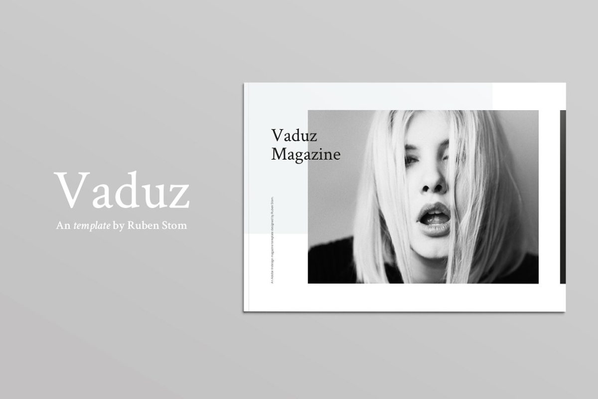 宽版个性的时尚画册模板 Vaduz Magazine Template