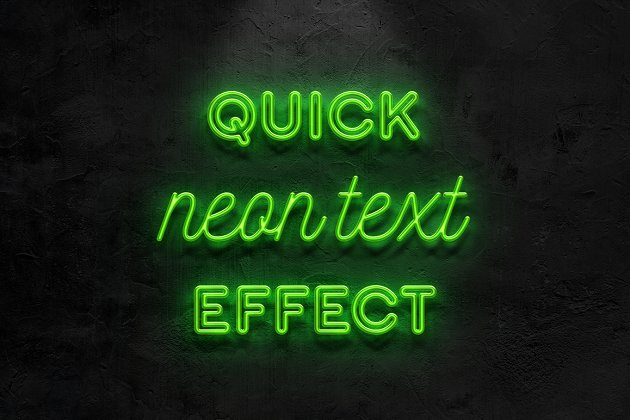 霓虹灯图层样式 Neon text effect