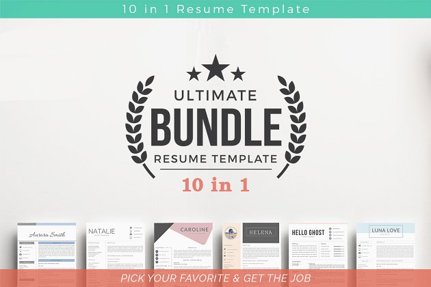 10合1简历模版 10 in 1 Resume Templates Bundle