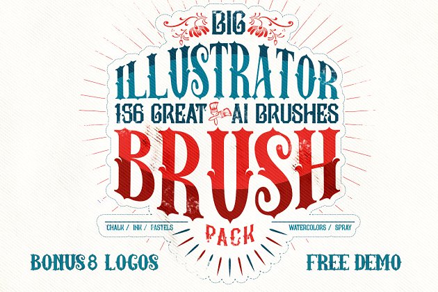 经典AI笔刷 156 Illustrator Brush Pack + Bonus