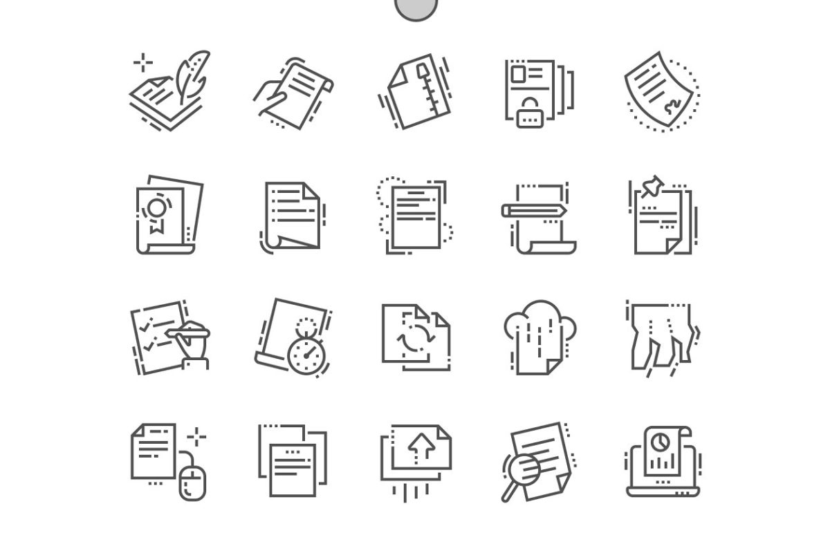 文件图标素材 File Line Icons