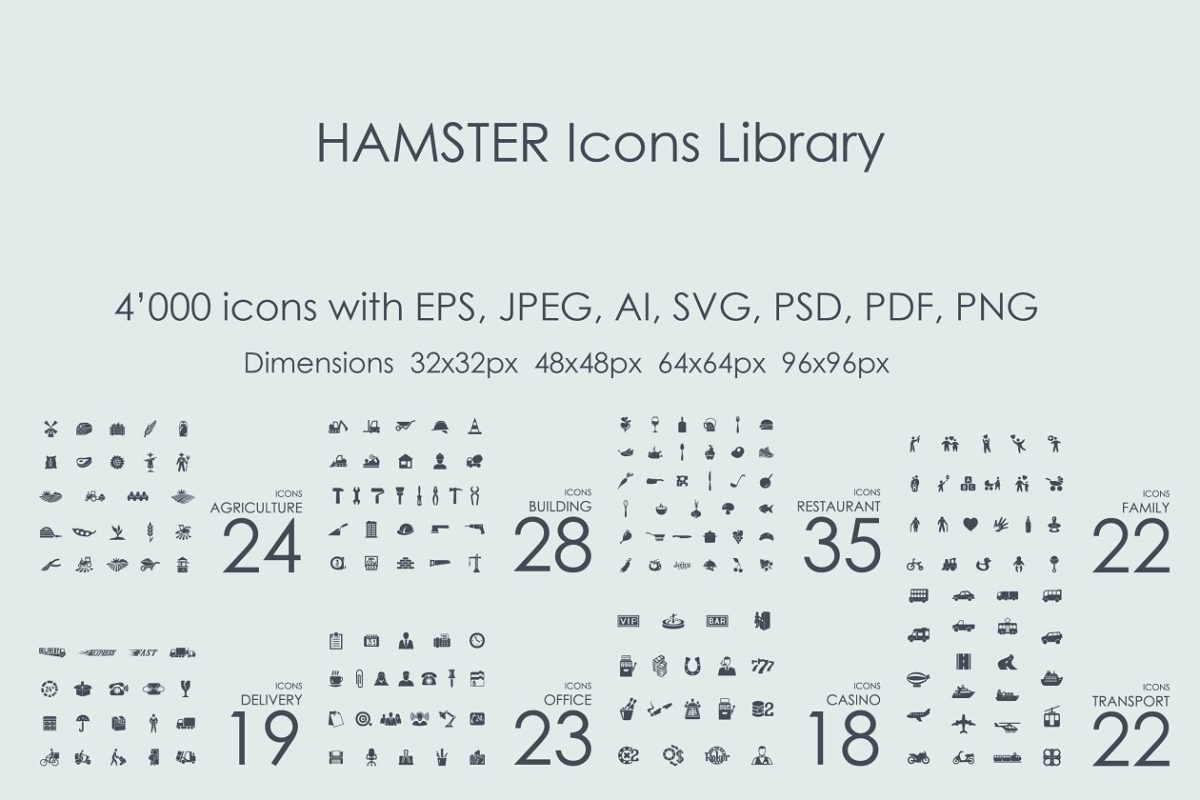 行业图标集 4000 HAMSTER Icons Library
