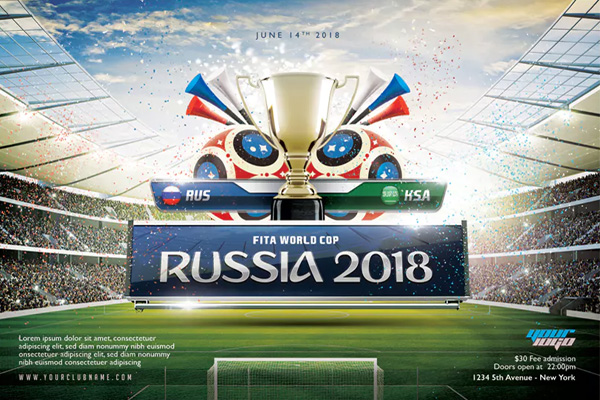 PSD | 2018俄罗斯世界杯元素主画面各国