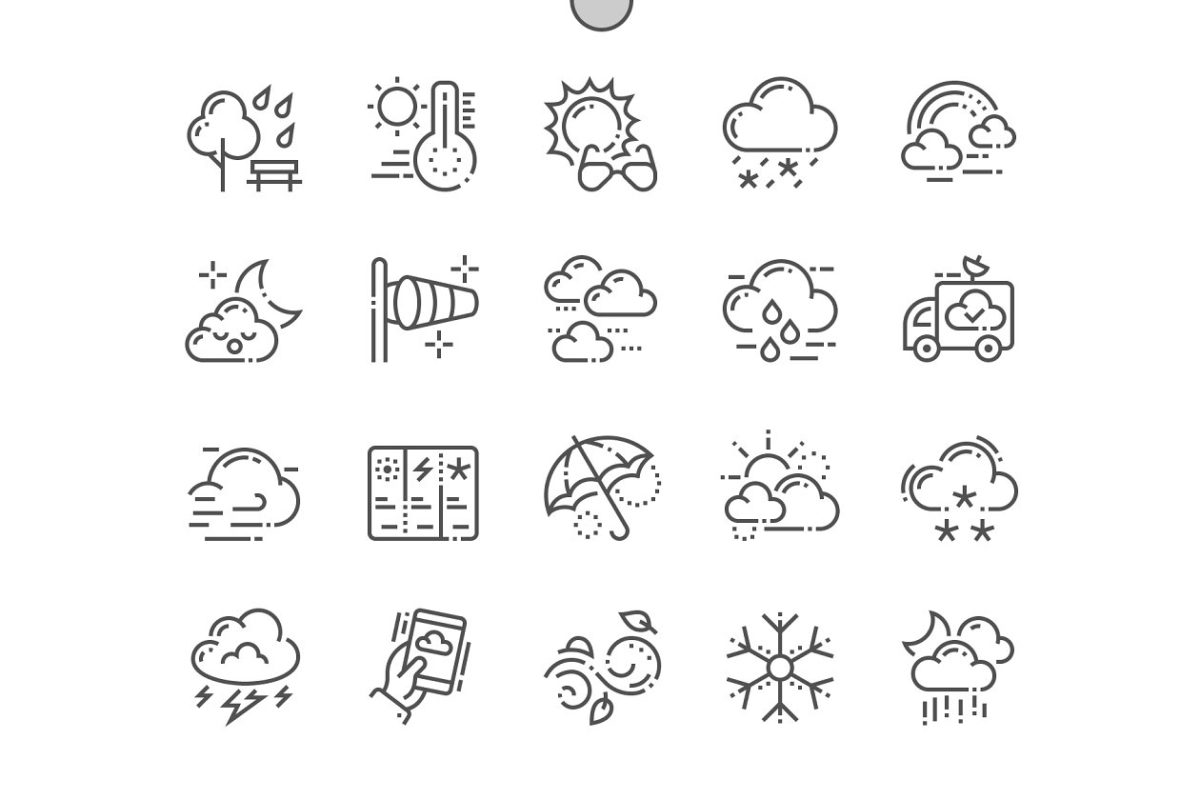 天气元素图标 Weather Line Icons