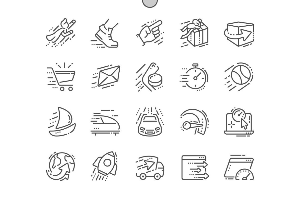 速度图标素材 Speed Line Icons