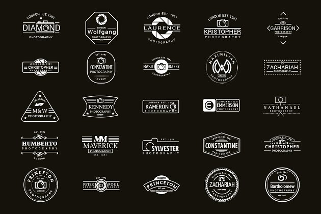 摄影logo设计素材模板 25 Logo Designs For Photographers