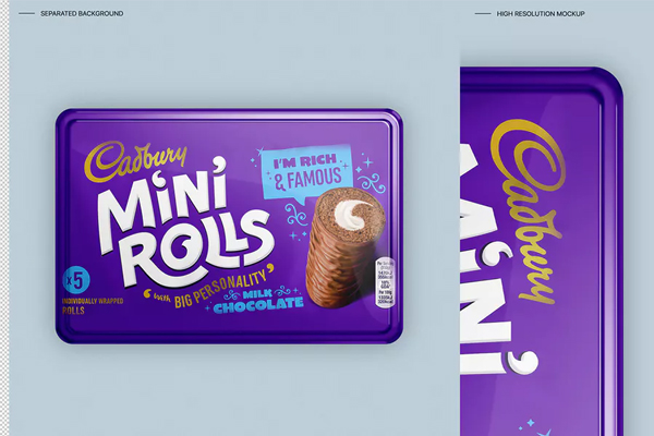 样机 | 紫色金属曲奇饼干铁盒子食物零食