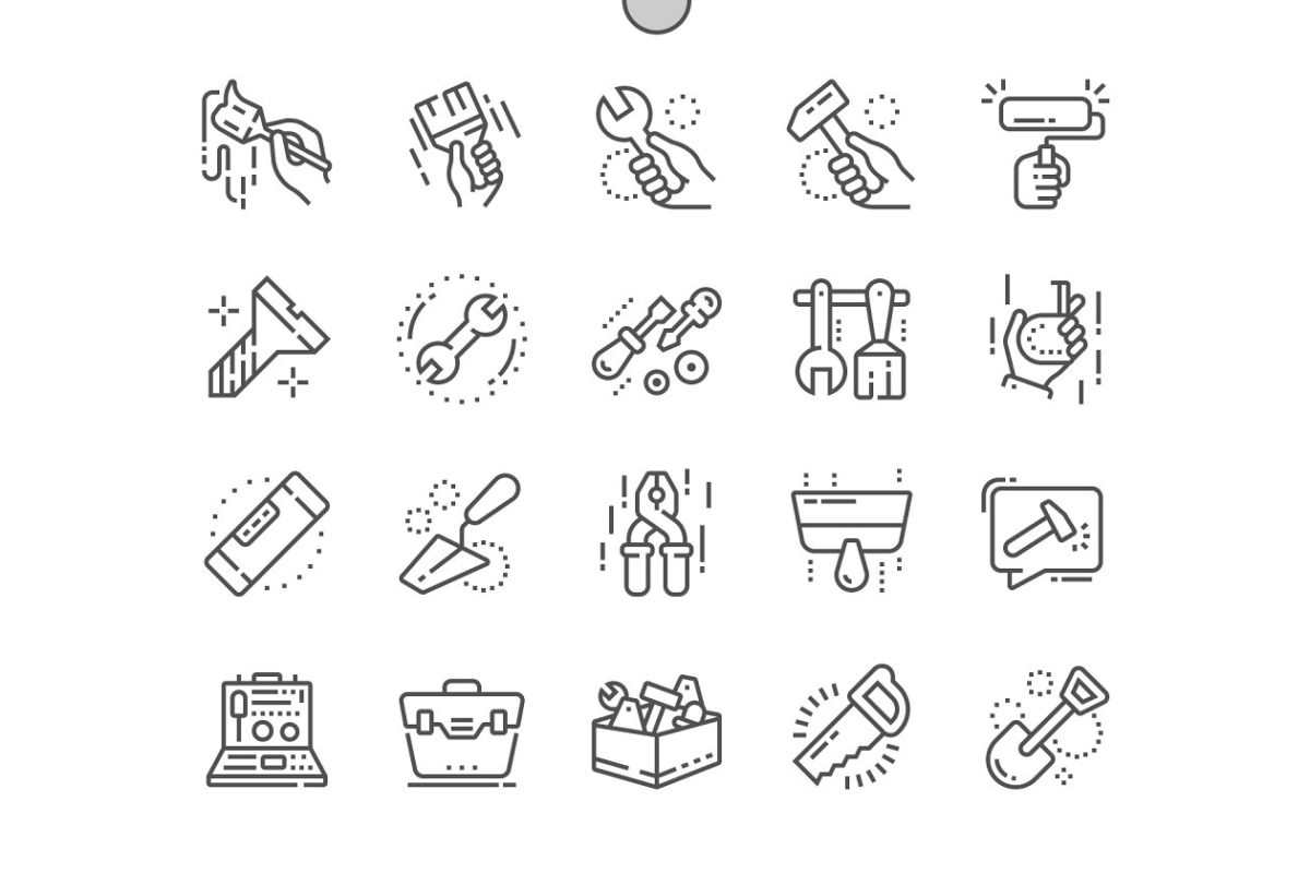 工具图标素材 Tools Line Icons