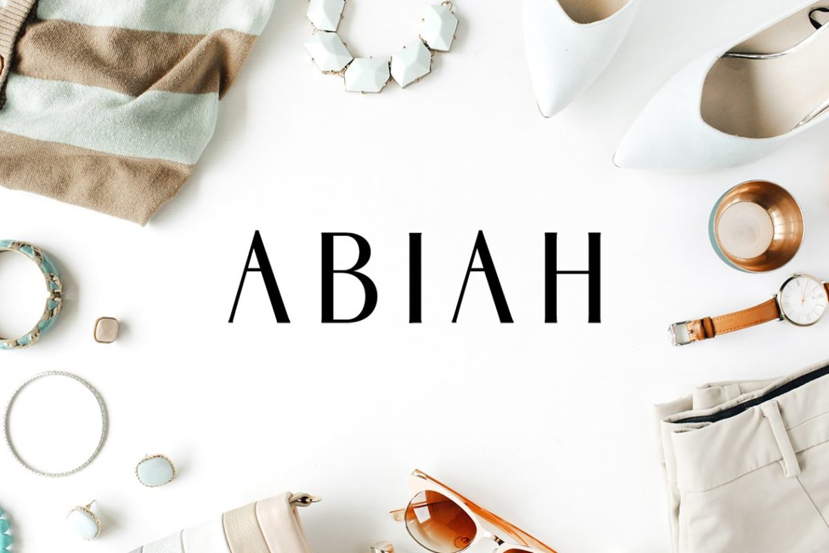 5套时尚的无衬线字体 Abiah Sans Serif 5 Font Family Pack
