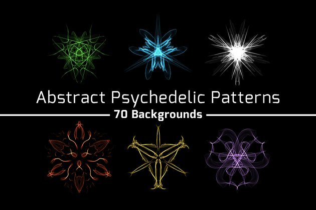 抽象幻视图案纹理 Abstract Psychedelic Patterns