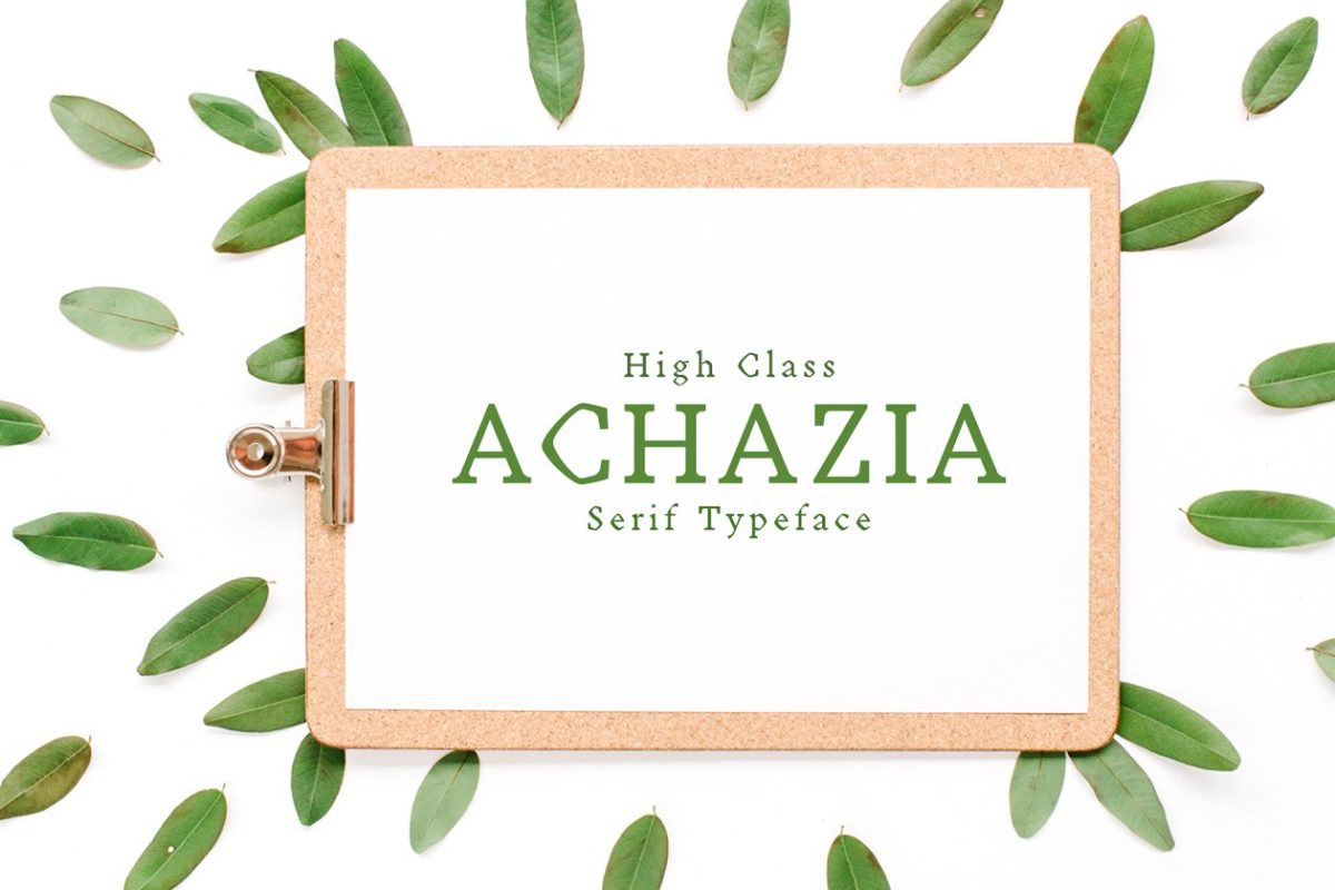 优雅清新字体 Achazia Serif 4 Font Family Pack