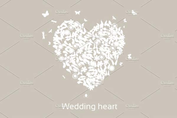 婚礼婚庆素材多样式心形图案素材 Wedding heart