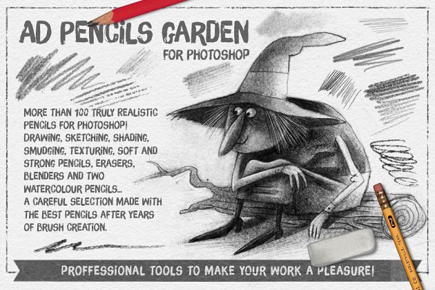铅笔素描笔刷 The Pencils Garden