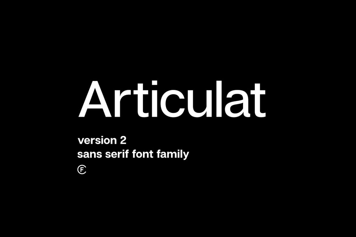 无衬线设计字体 Articulat CF: utilitarian sans serif