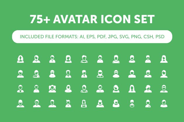 头像图标素材 75+ Avatar Icon Set